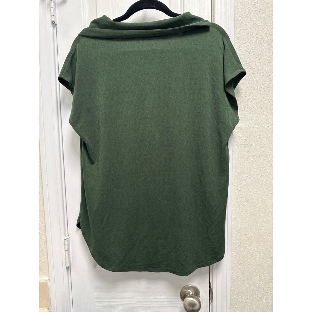 By Malene Birger Katie Stretch Jersey Knit Tie Neck Top Green Size Small - Picture 3 of 6